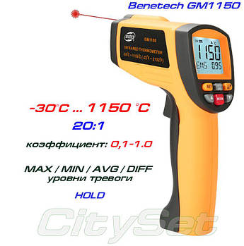 GM1150 пірометр, до 1150 °C