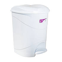Відро для сміття з педаллю Irak Plastik Bella №1 12л біле