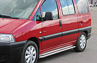 Пороги боковые (подножки-площадка) Citroen Jumpy 1995-2007 короткая база (Ø51)