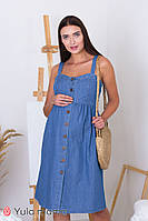 Джинсовый сарафан для беременных и кормящих мам Tina SF-20.043 синий, размер 42