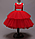 Ошатне червоне плаття, каскадне пишне для дівчинки Elegant red dress, cascading magnificent, фото 2