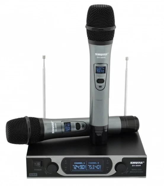 Радіосистема Shure SH-999R, база, 2 мікрофона