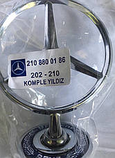 Емблема на капот Mercedes W210, W202, W211, W203, W124,W220 1994-2007, фото 4