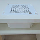 Білий манікюрний стіл з потужною витяжкою на залізних колесах., фото 6