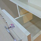 Білий манікюрний стіл з потужною витяжкою на залізних колесах., фото 5