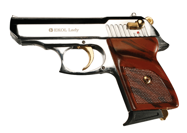 Пістолет сигнальний Ekol lady (хром із позолотою), фото 1