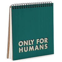 Блокнот для записей и эскизов Sketchbook Only for humans квадратный 16,7х18 см (BDK_UNI008)