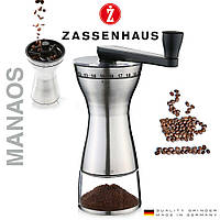 Ручна кавомолка Zassenhaus Manaos з керамічними жорнами і регулюванням рівня помелу