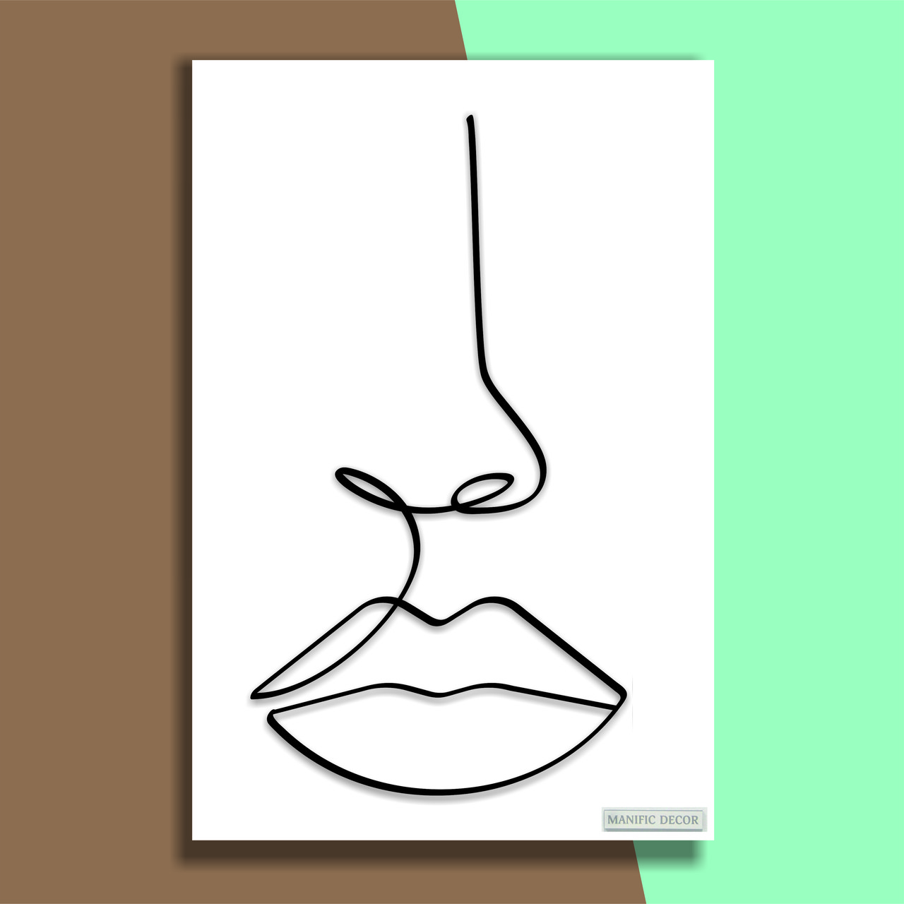 Картина на холсті інтер'єрна абстрактна настінна арт панно Manific Decor "Wall Art Lips / Губи"
