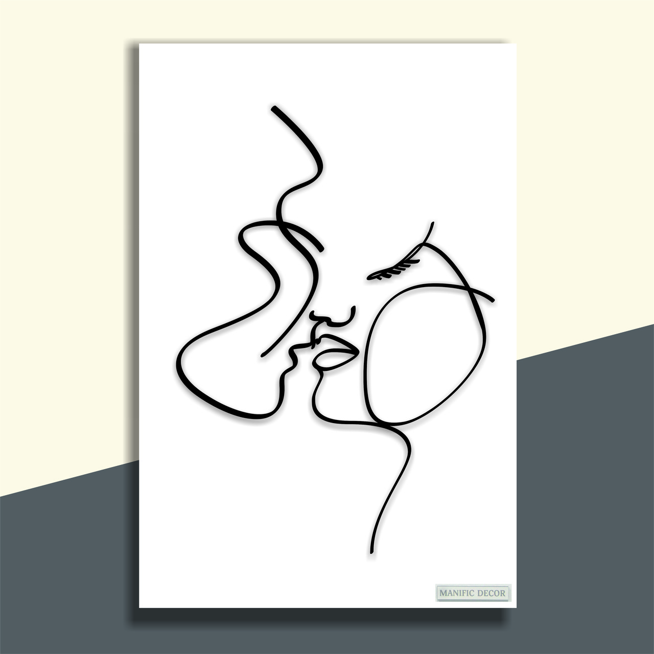 Картина на холсті інтер'єрна абстрактна настінна арт панно Manific Decor "Wall Art Kiss / Поцілунок"