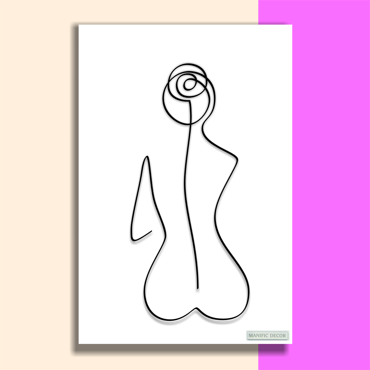 Картина на холсті  інтер'єрна абстрактна настінна арт панно  Manific Decor "Wall Art Woman / Жінка Квітка", фото 1