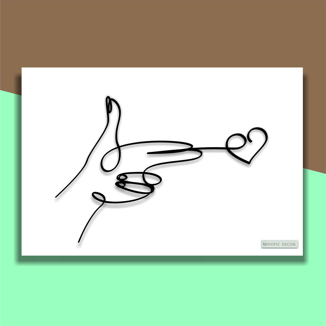 Картина на холсті інтер'єрна абстрактна настінна арт панно Manific Decor "Wall Art Love / Постріл Любові"