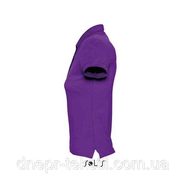 Фиолетовая женская рубашка поло с коротким рукавом - фото 2 - id-p1171790348