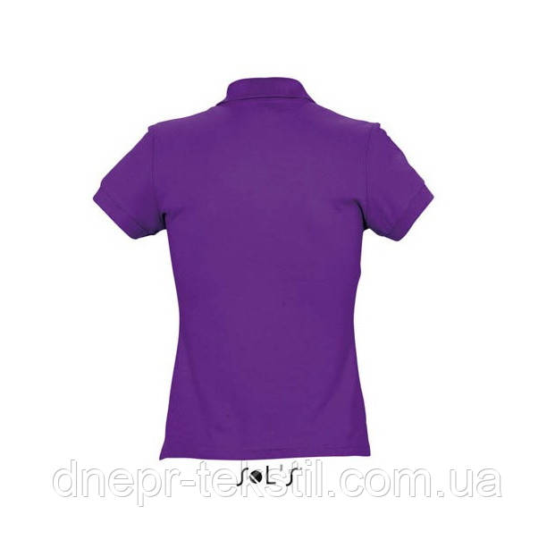 Фиолетовая женская рубашка поло с коротким рукавом - фото 3 - id-p1171790348