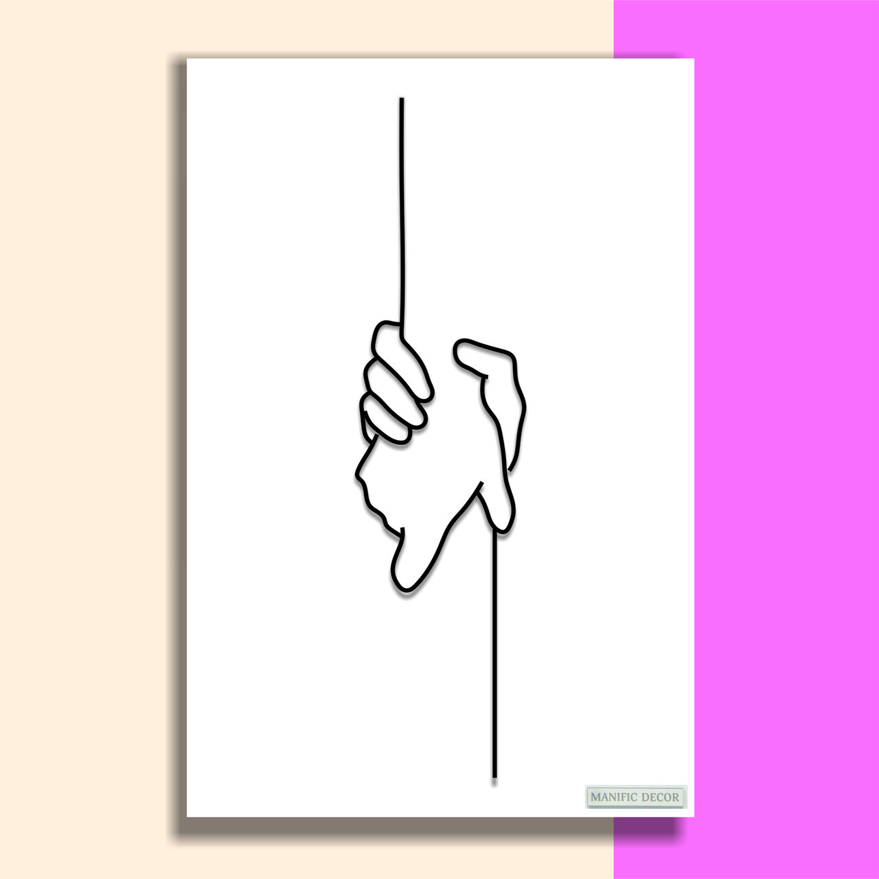Картина на холсті інтер'єрна абстрактна настінна арт панно Manific Decor "Touch of hands / Дотик рук", фото 1