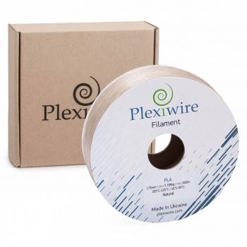 Пластик в котушці PLA 1,75 мм 1,185кг/400м Plexiwire Натуральний, фото 2