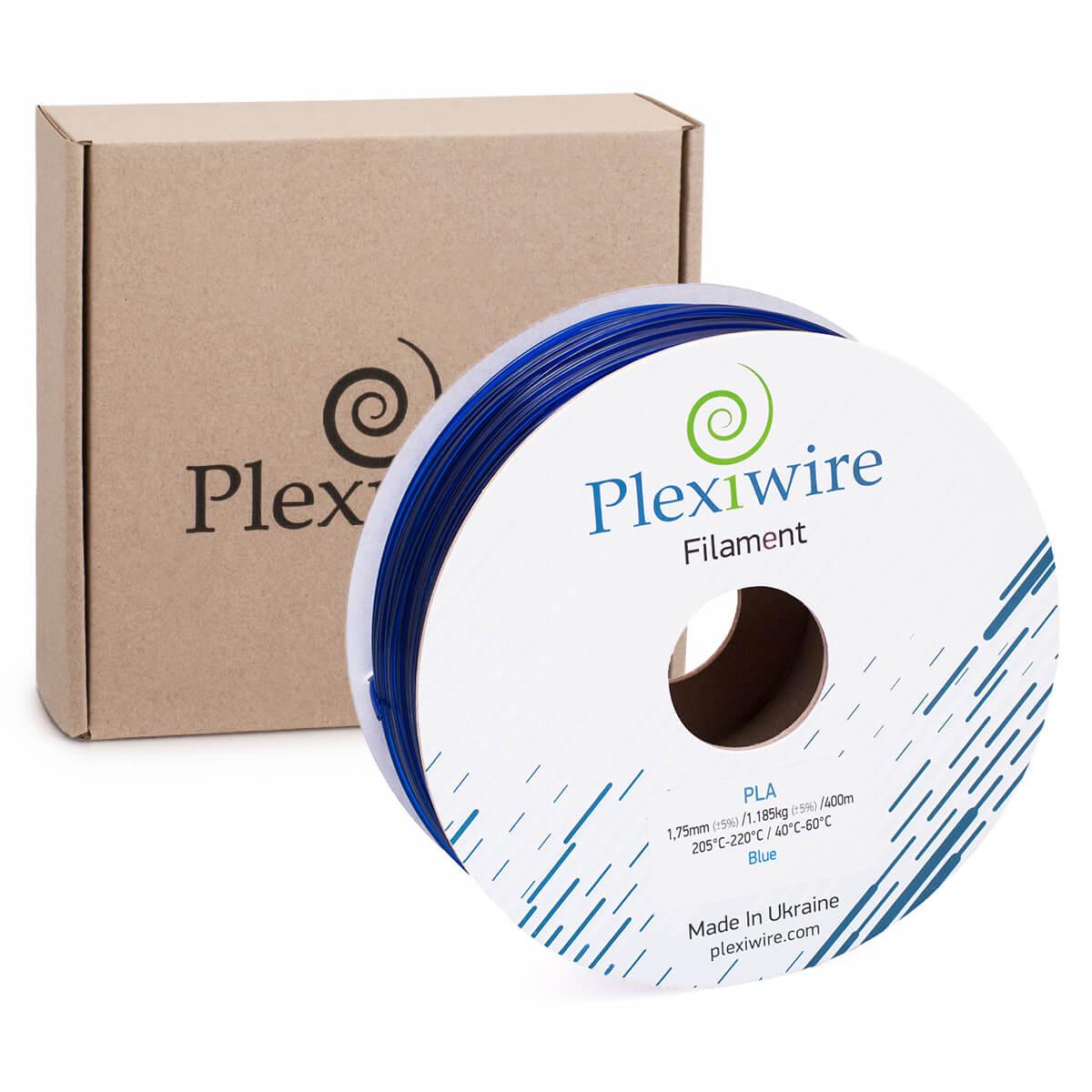 Пластик в котушці PLA 1,75 мм 1,185кг/400м Plexiwire Синій