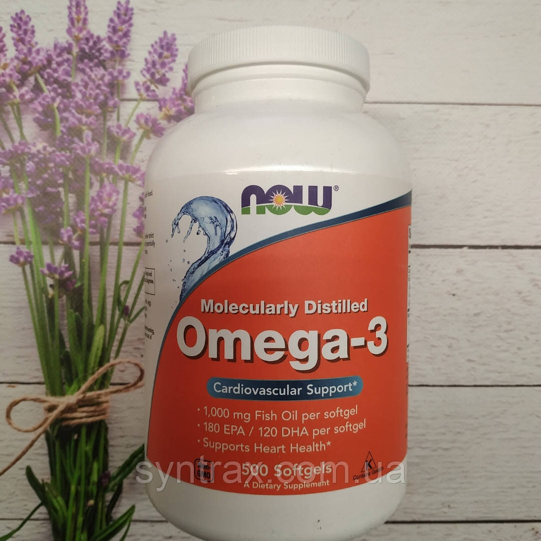Now Foods Omega 3 500 caps. омега 3 нау риб'ячий жир