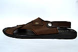Взуття великих розмірів 46-50 чоловіча сандалі босоніжки шкіра коричневі Rosso Avangard Sandals Brown Crazy, фото 6