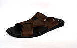 Взуття великих розмірів 46-50 чоловіча сандалі босоніжки шкіра коричневі Rosso Avangard Sandals Brown Crazy, фото 7