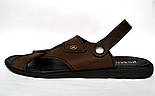 Взуття великих розмірів 46-50 чоловіча сандалі босоніжки шкіра коричневі Rosso Avangard Sandals Brown Crazy, фото 3