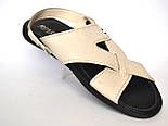 Бежеві сандалії босоніжки шкіряні чоловіче взуття великих розмірів Rosso Avangard Sandals Beige Flotar BS, фото 2