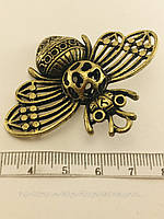 Кулон-підвіска « велика бджілка» металевий, кольору антична бронза односторонній