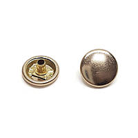 Кнопка потайная (верх) 12,5 мм цвет золото