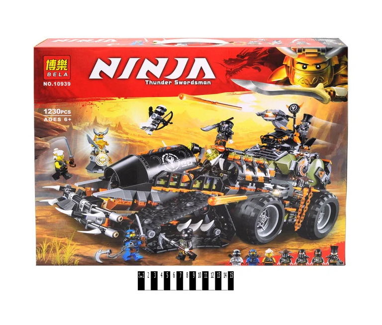 Конструктор "NINJAGO" "Стрімкий мандрівник" (коробка) 1221 дет. 10939 р.50*39,5*9 см, шт