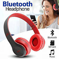 Беспроводные наушники MDR P47 red bluetooth microSD Mp3