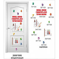 Наклейки для школи на двері для оформлення: кабінету математики