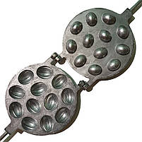 Форма алюмінієва для випікання печива "Горішок-12" з дерев'яними ручками, фото 4