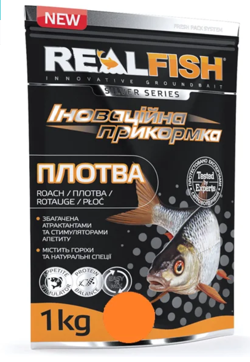 Прикормка універсальна Real Fish Плотва Мотиль