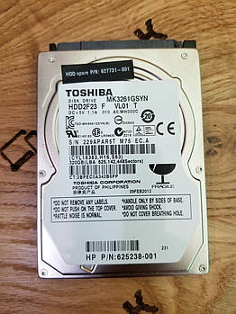 Жорсткий диск для ноутбука Toshiba 320GB 7200rpm (MK3261GSYN) Вживаний