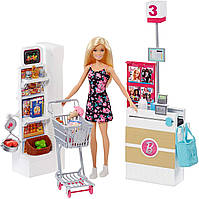 Игровой набор Barbie Supermarket, Blonde Кукла Барби Супермаркет (FRP01)