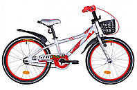 Велосипед дитячий Formula Stormer 18" (2021) 9" Сріблясто-червоний