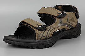 Сандалі босоніжки чоловічі шкіряні на липучці хакі Bona 776T Бона Розміри 41 44