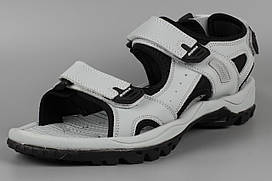 Сандалі босоніжки чоловічі шкіряні на липучці сірі Bona 775Z Бона Розміри 44