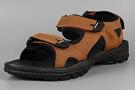 Сандалі босоніжки чоловічі шкіряні на липучці руді Bona 775J Бона Розміри 41 44