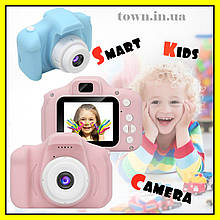 Дитячий цифровий фотоапарат.Фотокамера для дітей (smart kids camera) з екраном KVR-001.Рожевий
