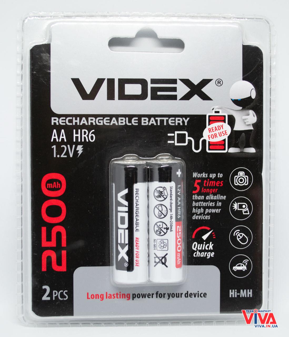 Акумулятори Videx AA 2500 mAh (HR6 Ni-MH)