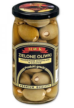 Оливки фаршировані мигдалем oliwki MK zelone migdalami 200/350g