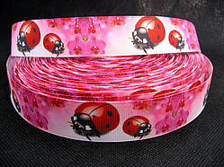 Стрічка репсова. Божа корівка, 26 мм