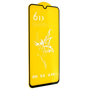 Захисне скло 6D для Samsung A40 Black, фото 1