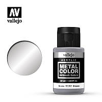 Хром. Краска акриловая для моделей 32мл. VALLEJO METAL COLOR 77707