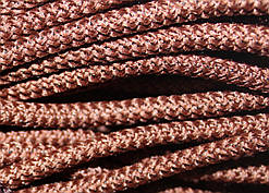 Шнур круглий з наповнювачем 4мм коричневий моток 100м