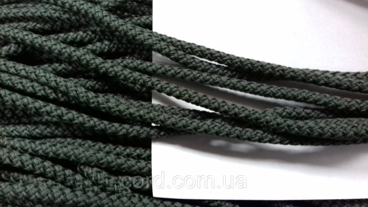 Шнур круглий поліестер 4мм хакі моток 200м, фото 1