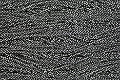 Шнур круглий поліестер 4мм чорний+срібло моток 200м