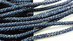 Шнур круглий поліестер 4мм синій+золотомоток 200м