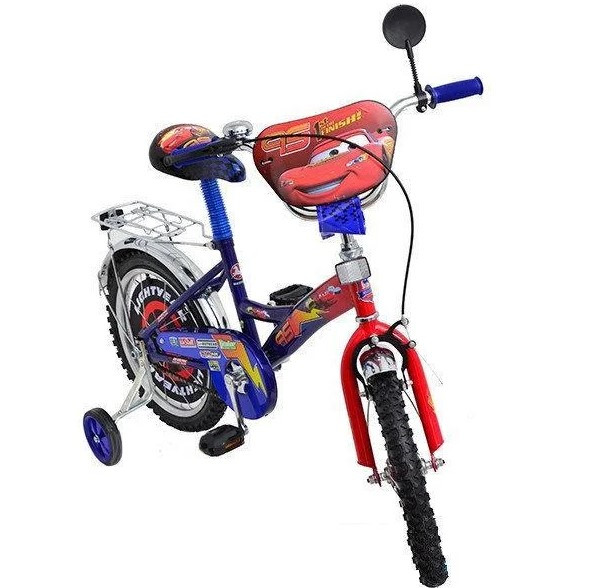 Дитячий велосипед "Тачки" 16" синій, фото 1